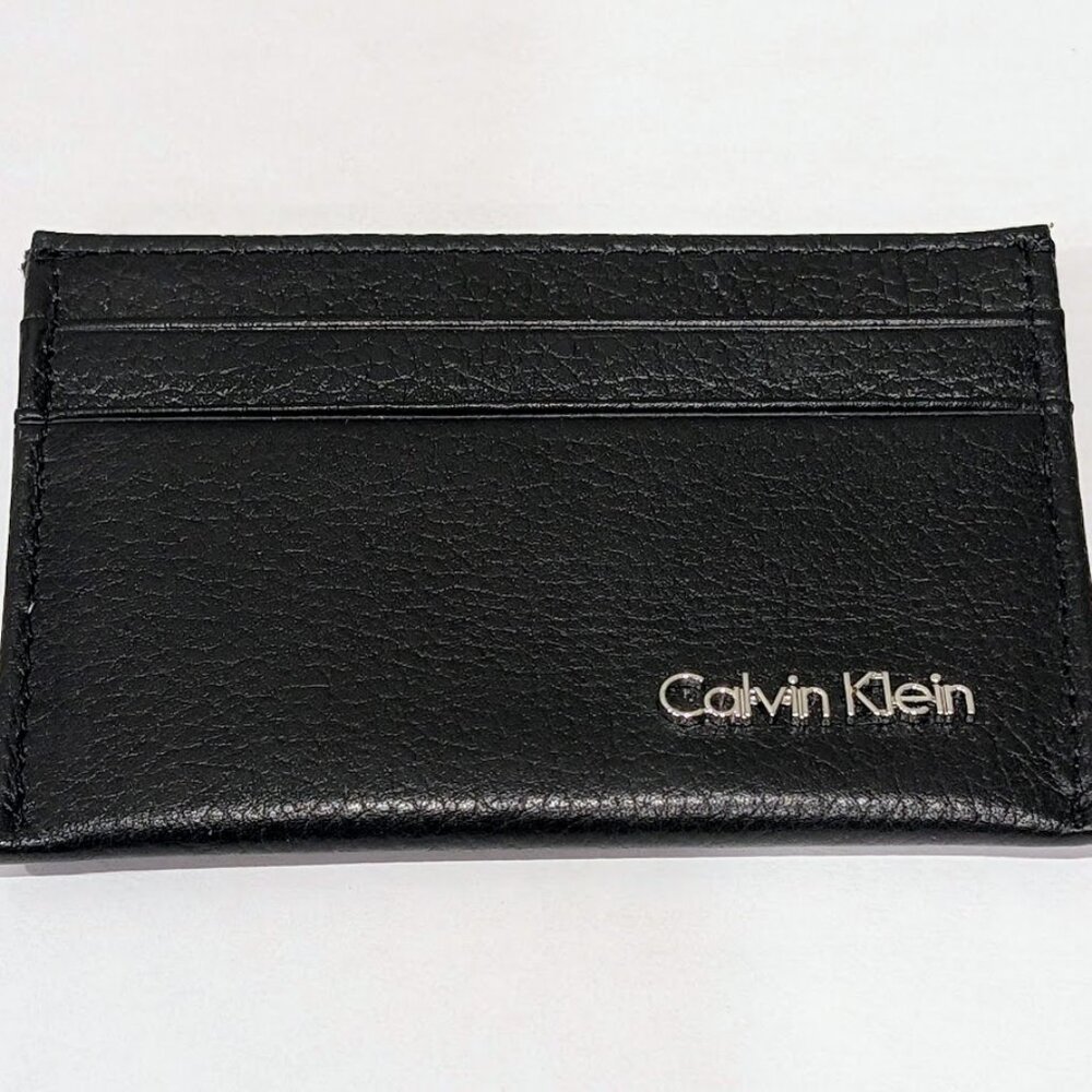 Calvin Klein Black Leather Cardholder